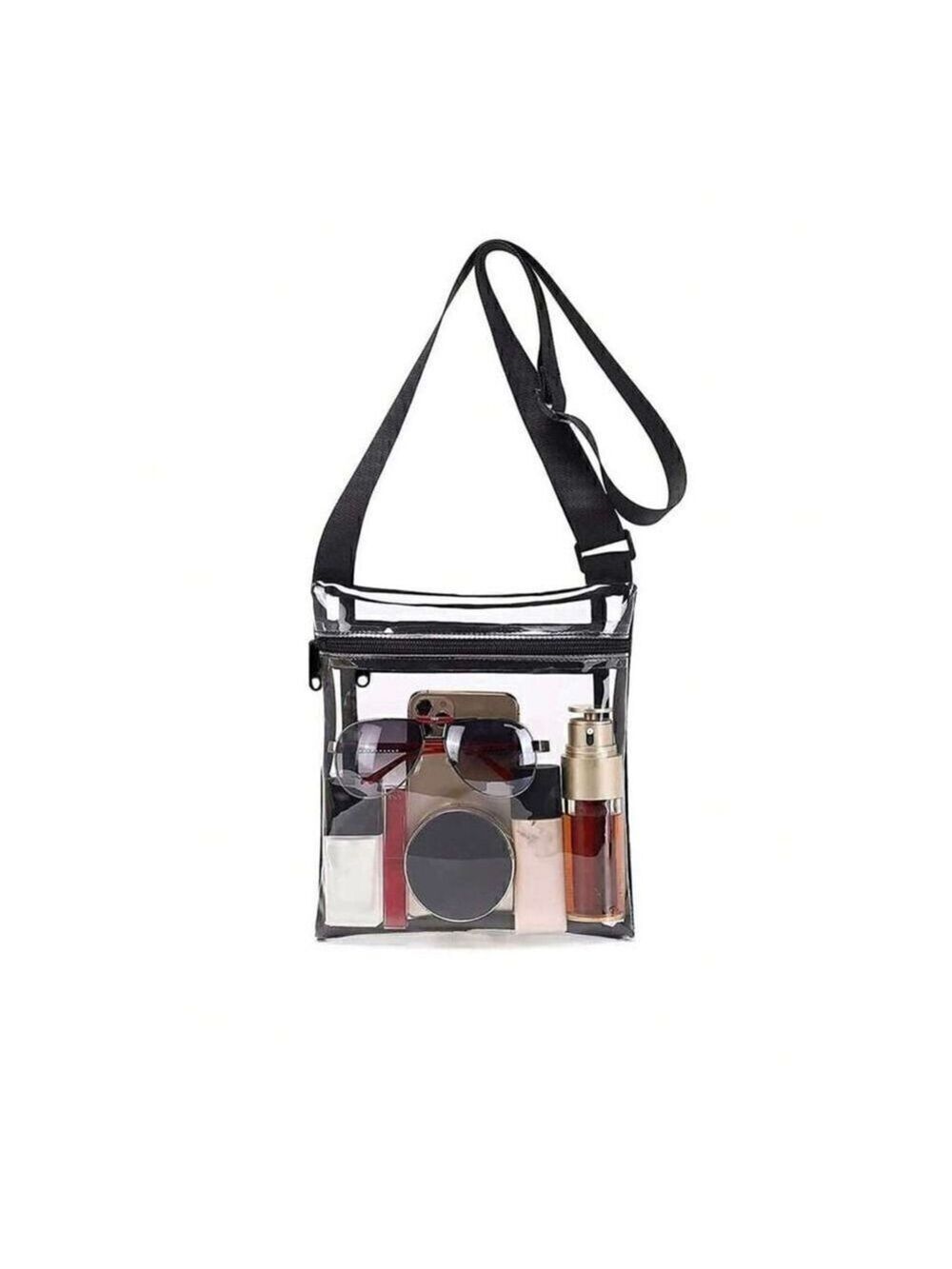 Crossbody Mini Purse Bag Stadium Approved Clear Bag for Work Concert Sports